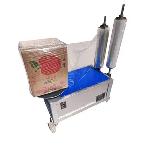 Máquina de envoltura de rollos de papel, envoltorio semiautomático de plástico, película elástica de PE, envoltura de palés