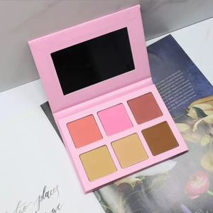Cosmetici Vegani per il Viso, Fard Rosso in Polvere Pressata 4 in 1, Palette Blush con Motivo a Rosa - Product Image 3