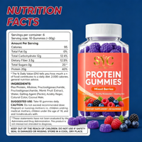 Gummies Protéinés SYC BIO aux Baies Mixtes – Formule de Soutien Quotidien au Bien-être – 60 Unités 180g – OEM Marque Privée ODM