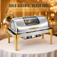 Chauffe-Plat Professionnel en Acier Inoxydable avec Fenêtre pour Buffet d'Hôtel, Portable pour Fêtes en Extérieur et Traiteur – Vente en Gros Direct Usine