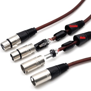 Conectores de audio 3 P, <span class=keywords><strong>Conector</strong></span> de enchufe de cañón macho hembra chapado a granel, <span class=keywords><strong>Conector</strong></span> de montaje de cable XLR de 3 pines <span class=keywords><strong>para</strong></span> micrófono DMX DMX512 - Product Image 2