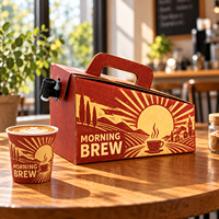 Boîte à café en papier isolée pour boissons chaudes à emporter LOKYO, boîte de transport pour café, distributeur