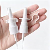 Flacon pulvérisateur nasal en PET de 10 ml avec clip de sécurité, atomiseur nasal en plastique vide, transparent, blanc, ambré, rechargeable – Vente en gros