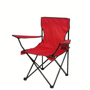 Chaise de camping pliable portable confortable, capacité de charge de 100 kg, tissu Oxford, mobilier d'extérieur pour la plage, style pêche - Product Image 1