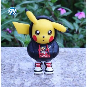 <strong>Pokemoned</strong> Pikachu Streetwear <strong>Hoodie</strong> Chibi Figure Model Collectible Boxed Plastic Crafts - Product Image 5