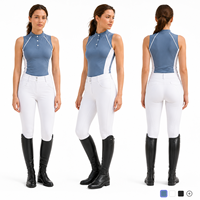 Haut de sport équestre sans manches pour femme, léger, respirant, séchage rapide, idéal pour l'équitation et le fitness