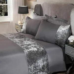 Factory Custom 3 Stück Luxus gebürstete Mikro faser Stitching Velvet Winter Soft Bedding Bett bezug Set