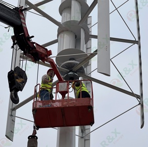 Bộ hệ thống lai tua-bin gió 48V 96V 5kw 10kw, tua-bin gió thẳng đứng và biến tần cho gia đình - Product Image 2