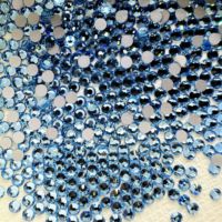 Aquamarine berlian imitasi longgar jumlah besar Flatback untuk pakaian kerajinan kuku aksesori DIY dekorasi Non-Hotfix