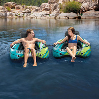 Transat gonflable pour piscine avec housse en tissu, hamac aquatique pour adultes, lit flottant avec dossier pour piscine