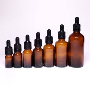 Botella de aceite esencial de 30ml y 50ml, botella de vidrio esmerilado de 1oz con tapa cuentagotas de oro rosa, botella con cuentagotas de goma - Product Image 2