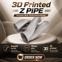 FORMULE pour tous les modèles – Système d'échappement de déviation de haute qualité en acier inoxydable imprimé en 3D, tuyau en Z de 70 mm (2,75 pouces)