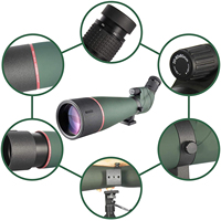 20-60x80 longue-vue-BAK4 haute définition étanche Spotter Scope pour l'observation des oiseaux Wildlife Scenery1, vert