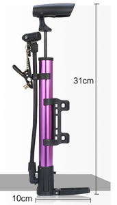 Pompe à vélo FeiLang Mini portable de haute qualité en aluminium + ABS pour VTT et vélo de route avec valve Schrader, manomètre 80-130 PSI, RAPIDE - Product Image 5