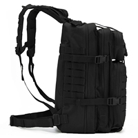 Sac à dos de camping noir découpé au laser, étanche, tactique, EDC, personnalisé 30L 45L 50L