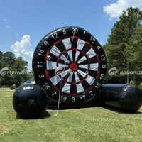 Jeu de cible de football gonflable d'extérieur de 4 m de haut, jeu de fléchettes de football gonflable, cible de fléchettes de football gonflable publicitaire