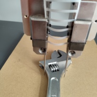 Máquina semiautomática neumática de doble cilindro para fabricar grapas elásticas sin cuchilla, para metal y madera