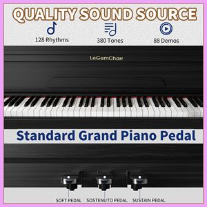 LeGemCharr strumento musicale pianoforte 88 tasti pianoforte tastiera pianoforte digitale pianoforte elettronico - Product Image 3