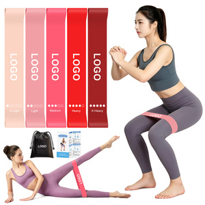 Juego de Bandas de Resistencia de Látex con Logotipo Personalizado, Bandas Elásticas de Ejercicio para Entrenamiento en Casa, Gimnasio, Yoga, Rehabilitación y Terapia - Product Image 1
