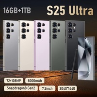 Smartphone 2025 Super S25 Desbloqueado 4G Android 14 >7 Pulgadas LED 12GB+512GB Doble SIM 4 Cámaras 64MP Español Carga Rápida de 65W