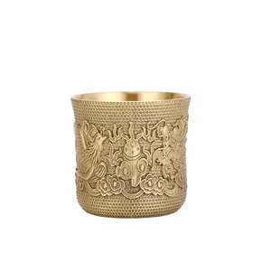 Customized pure brass Longfeng Xiaoman waist relief craft home office decoration pieces