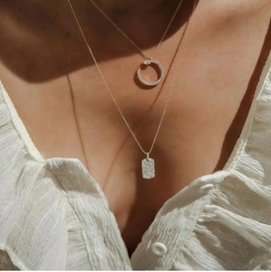 HIBRIDE círculo <span class=keywords><strong>de</strong></span> la suerte collar redondo colgantes para mujer accesorios <span class=keywords><strong>de</strong></span> fiesta <span class=keywords><strong>de</strong></span> boda circonita cúbica completa pavé Dubai joyería nupcial P68 - Product Image 5
