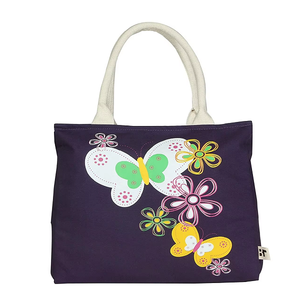 Petit sac fourre-tout en toile avec imprimé lettres, poignée supérieure, fermeture éclair, sac de shopping écologique, sac cadeau multicolore - Product Image 3