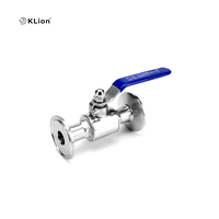 Vanne à boisseau sphérique sanitaire manuelle à ouverture rapide en acier inoxydable KLION 304/316 de qualité alimentaire Q81F avec raccord à pince certifiée ISO DN8-DN100
