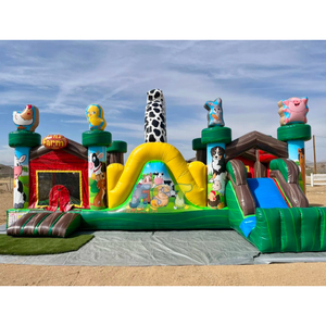 Commerciale in PVC gonfiabile buttafuori castello gonfiabile scivolo fattoria animale gonfiabile corsa ad ostacoli gonfiabile casa di rimbalzo per la <span class=keywords><strong>vendita</strong></span> - Product Image 1