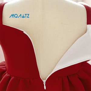 Abito da festa MQATZ per bambine, <span class=keywords><strong>costume</strong></span> alla moda con grande decorazione floreale in raso. - Product Image 6
