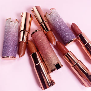 Cosmetici trucco OEM personalizzato il tuo marchio Private Label No Logo Luxury Natural Bulk Cream rossetti opachi <span class=keywords><strong>Mat</strong></span> Glitter Lipstick - Product Image 2