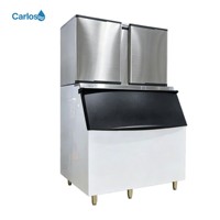 Machine à glaçons en cubes de type Carlos, nouvelle génération, grande capacité, refroidie à l'eau, pour usage en restaurant