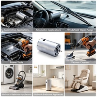 Motor DC Mini Kecepatan Tinggi Grosir Pabrik, Tahan Air, Pemasangan Flens untuk Pompa Wiper Mobil, Perkakas Listrik, Vacuum Cleaner, Dapur
