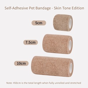 Bandage auto-adhésif <span class=keywords><strong>confortable</strong></span>, léger, respirant et pliable pour animaux de compagnie - Protection des pattes de chien et de chat pour les promenades en extérieur, réutilisable - Product Image 3