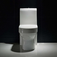 Ensemble de sanitaires de salle de bain en céramique, WC, lavabo, évier, siphon en S, chasse d'eau double, montage au sol, en gros