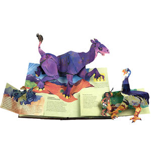 Libri Illustrati 3D Personalizzati Yimi con Dinosauri <span class=keywords><strong>Pop-up</strong></span>, Copertina Rigida in Cartone Kraft per Bambini - Product Image 3
