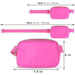Custom Logo Rode Kleur Sublimatie Sport Lulu Nylon Waterdichte Riem Overal Crossbody <span class=keywords><strong>Bum</strong></span> Heuptasje Heuptasje Tassen Voor Momen - Product Image 2