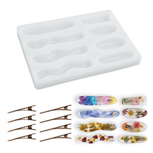 Molde <span class=keywords><strong>de</strong></span> Resina UV para Pinzas <span class=keywords><strong>de</strong></span> <span class=keywords><strong>Pelo</strong></span> DIY, Molde <span class=keywords><strong>de</strong></span> Silicona para Horquillas Hechas a Mano - Product Image 4