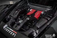 Capot arrière en fibre de carbone en gros d'usine pour ferrari 488 gtb spider capot moteur intérieur couvre pièces automobiles