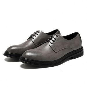 Zapatos Oxford de Vestir de Cuero Genuino Casuales para Hombre de Alta Calidad, Zapatos Formales de Oficina Cómodos y Suaves para Hombre - Product Image 2