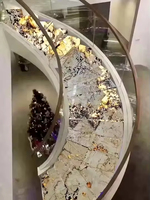 Dalle de marbre blanc Pandora rétroéclairé, dalle de marbre Patagonia, carrelage en pierre naturelle de luxe, marbre Pandora brésilien