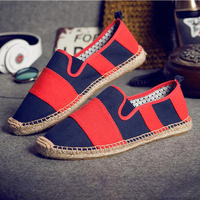 Espadrilles décontractées en toile à semelle en jute, tendance mode, fabriquées en usine pour hommes