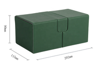 Boîte de rangement pour cartes en cuir PU avec séparateurs, pochette pour cartes à collectionner, étui rigide en aluminium verrouillable et portable pour cartes TCG