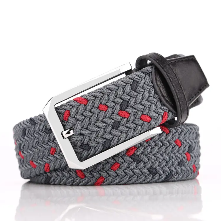 35mm stretch belt braided elastic woven belt mens belts for jeans