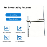 Antenne Yagi en alliage pour station radio FM 88-108 MHz, émetteur de diffusion radio FM extérieur