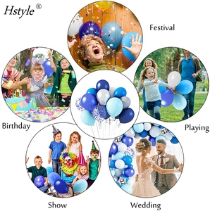 Ensemble de ballons en arc, 144 pièces, Kit guirlande métallique, <span class=keywords><strong>bleu</strong></span> marine, Royal, blanc, confettis nacrés, étoile, argent, 12'10 ", SET979 - Product Image 6