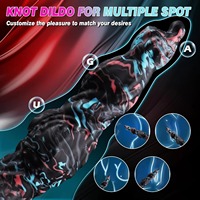 Dildo en silicone Monstre Fantastique pour massage corporel féminin, Dildo épais et volumineux, Perles anales Dragon avec ventouse puissante