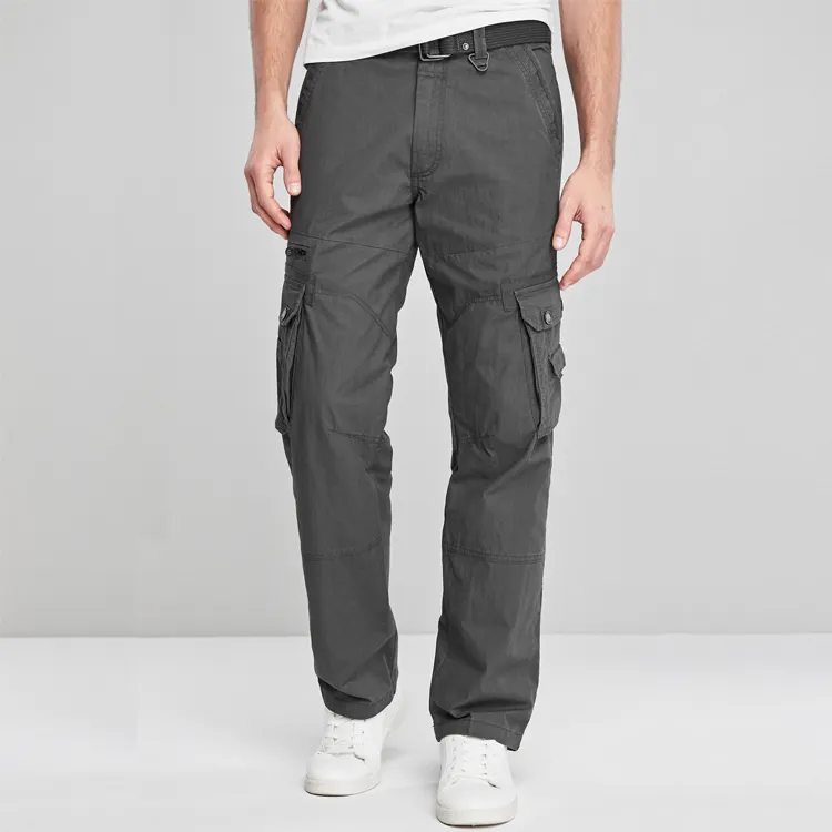 Custom Stocklot Denim Outdoor Werk Cargo Broek Voor Mannen