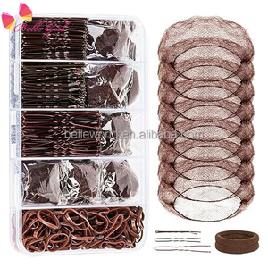 Accesorios <span class=keywords><strong>para</strong></span> el cabello de baile personalizados de fábrica BELLEWORLD, juego de productos con caja, 260 Uds., pinzas <span class=keywords><strong>para</strong></span> el cabello de <span class=keywords><strong>Ballet</strong></span>, redecillas <span class=keywords><strong>para</strong></span> el cabello - Product Image 1