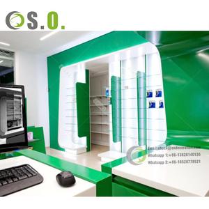 Armoire de pharmacie en bois design moderne présentoir de meubles de magasin médical présentoir de comptoir de pharmacie - Product Image 6